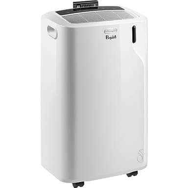 De'Longhi Pinguino PAC EM82, mobiele airconditioning voor ruimtes tot 80 m³, 9.400 BTU, 2,4 kW, 63 dB, ontvochtigingsfunctie, energieklasse A, 24-uurs timer, wit