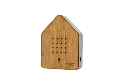 Zwitscherbox hout, eiken/wit, 11 x 12 x 3 cm.
