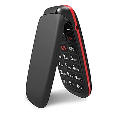 Ukuu GSM-telefoon voor senioren, mobiele telefoon voor ouderen met grote toetsen, scherm van 1,77 inch (4,5 cm), ondersteuning voor dual sim, snel bellen van 800 mAh, lange stand-bybatterij, zwart