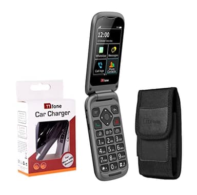TTfone TT970 Whatsapp 4G Touchscreen Senior Big Button Flip mobiele telefoon - compatibel met 8MP camera en gehoorapparaat en noodhulp knop (bundelen)