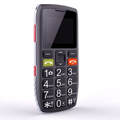artfone Mobiele telefoon voor senioren met grote toetsen, LTE telefoons voor ouderen, SOS-functie, hoog volume, batterij 1800 mAh, laadstation met USB C1 Senior zwart
