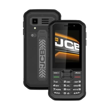 JCB Tradesman 3 4G robuuste telefoon met wifi, IP68 waterdicht, Whatsapp, hotspot access point, dual sim, bluetooth, 1800 mAh batterij, zwart