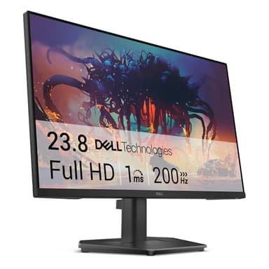 Dell 24 Gaming Monitor - SE2425HG, Full HD (1920x1080), 200Hz, Fast IPS, 1ms, AMD FreeSync Premium, 99% sRGB, VESA (100x100mm), DisplayPort, 2 HDMI, 3 Jaar Garantie, Zwart
