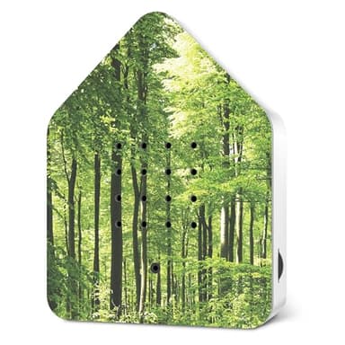 RELAXOUND ORIGINAL Zwitscherbox "Forest" – moderne vogelgeluidenbox – ontspannend vogelgezang – bewegingssensor met geluid – natuurgeluiden soundbox – bosmotief design (3,5 x 11 x 14,5 cm)