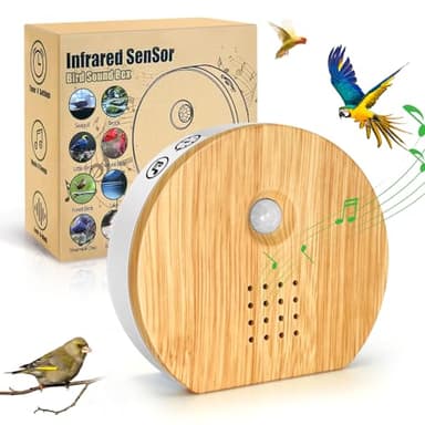 Natuurlijke Vogelgeluidsbox, Vogelgezangbox met Bewegingssensor, Decoratieve Vogelgezangbox met Timer, Vogelgeluiden met 9 Liedjes, Vogelzangspeaker voor Badkamer, Spa, Toilet en Ontspanning