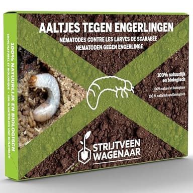 Aaltjes tegen Engerlingen 25m²- Biologische bestrijding - Droog gazon - Afweermiddelen - Meikever- Rozenkever