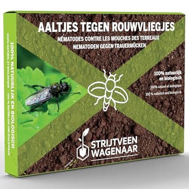 Strijtveen & Wagenaar - Aaltjes tegen Rouwvliegjes 10m² - Steinernema Feltiae - Biologische bodeminsecten - Bestrijding - Afweermiddelen