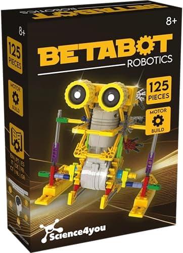 Science4you - Robotics Betabot - Robotica Kit voor Kinderen met 126 Stuks, Bouw je Robot Interactief, Constructies voor Kinderen, Robot om te Assembleren, Educatieve Spelletjes Kinderen 8-14 Jaar