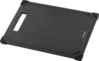 ZWILLING Snijplank 31 x 21 cm van houtvezel, vezelhout, met sapgoot, antislip, vaatwasmachinebestendig, zwart