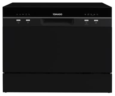 Tomado TDW5501B - Mini vaatwasser - Kleine vaatwasser - Vrijstaand - 6 couverts - 5 programma's - Energieklasse D - Zwart
