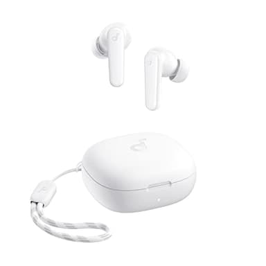 soundcore van Anker P20i draadloze oordopjes Bluetooth 5.3, 10 mm drivers met grote bas, 30 uur speeltijd, IPX5-waterbestendig, 2 microfoons voor bellen met AI-verbetering, aangepaste EQ via app