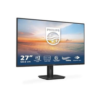 Philips 27E1N1100A - 27 inch Full HD-monitor, geïntegreerde luidspreker, 1 ms reactietijd (1920 x 1080, 120 Hz, VGA, HDMI 1.4) zwart