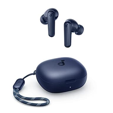 soundcore van Anker P20i draadloze oordopjes Bluetooth 5.3, 10 mm drivers met grote bas, 30 uur speeltijd, IPX5-waterbestendig, 2 microfoons voor bellen met AI-verbetering, aangepaste EQ via app