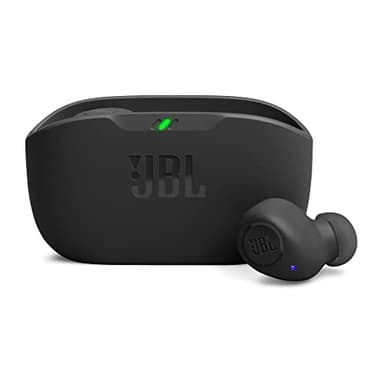 JBL Wave Buds, draadloze in ear oordopjes met IP54 en IPX2 waterdichtheid, krachtige bas en batterijduur van 32 uur, in zwart