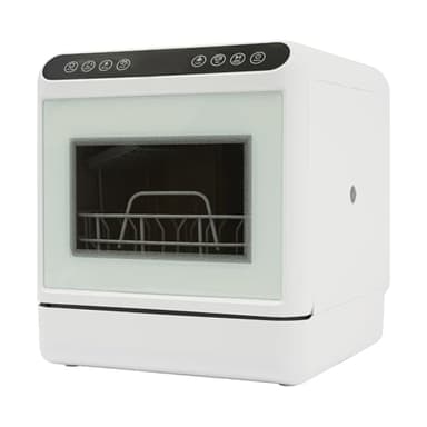 Mini-vaatwasser, tafelvaatwasser, vaatwasser met 4 wasmodi, touch-control, ingebouwd ledlicht, heteluchtcyclusdrogen, antibacteriële opslag