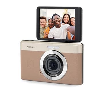 KODAK Pixpro C1 – ultracompacte digitale camera | 13 MP BSI CMOS, 4x zoom, 2,8 inch LCD-scherm, LED-flitser – Marron