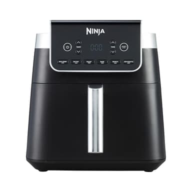 Ninja Air Fryer MAX PRO, 6,2 liter, zonder Olie, Grote Vierkante Enkele Lade, Roosteren, Bakken, Familieformaat, Koken Vanuit Bevroren, Anti-aanbaklaag, Vaatwasmachinebestendige mand en plaat AF180EU