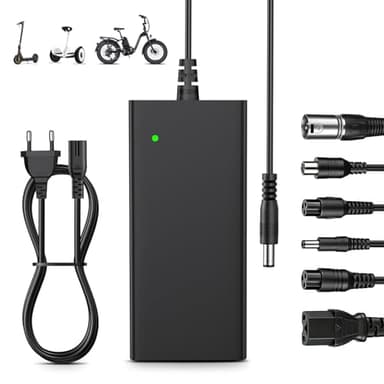 ZIMAOER 54,6V 2A E-Scooter Oplader met 6 Aansluitingen – Universele 48V Adapter voor Lithium Batterijen, Oplaadkabel compatibel met Xiaomi, Segway/Ninebot, Hitway, Dualtron, Kaabo, E-Bike